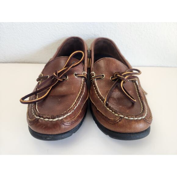 Ralph Lauren Polo Sport Brown Leather Loafer Men Size 8B Vintage main image 10
